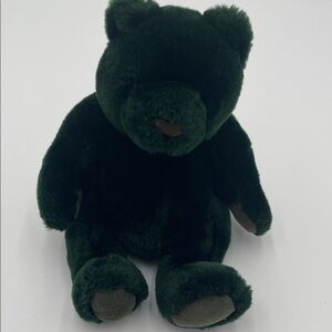 Velvete Forest Green Stuffed Bear